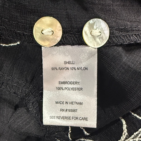 Revelry Black Midi Dress with Cream Floral Outline - Picture 5 of 5